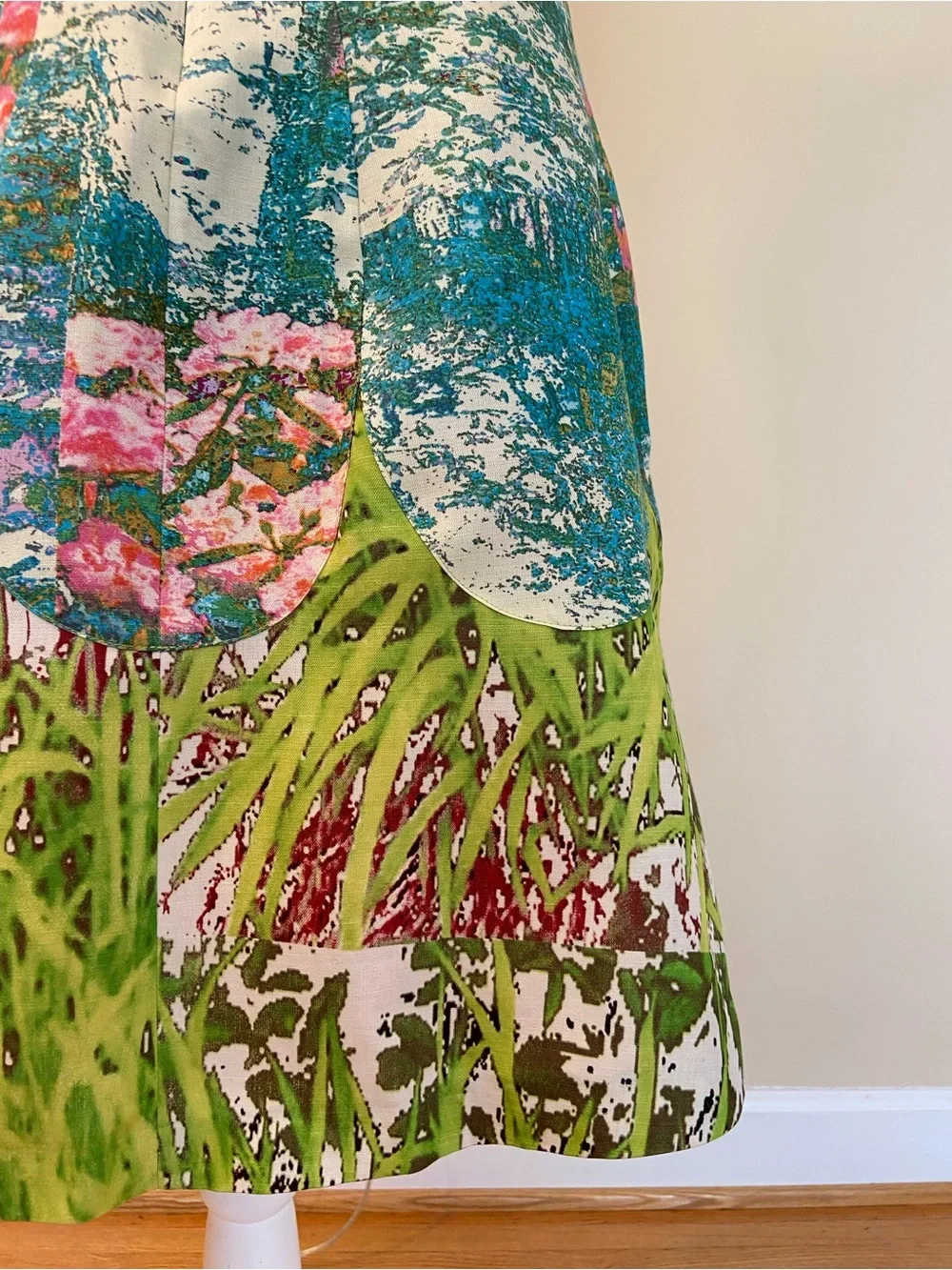 Tracy Reese Anthropologie Silk Monet Inspired Floral Pink Blue Green Dress $349 - Picture 15 of 16